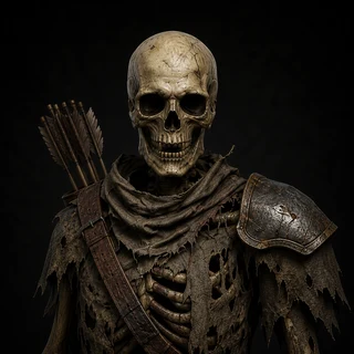 Portrait de Squelette archer